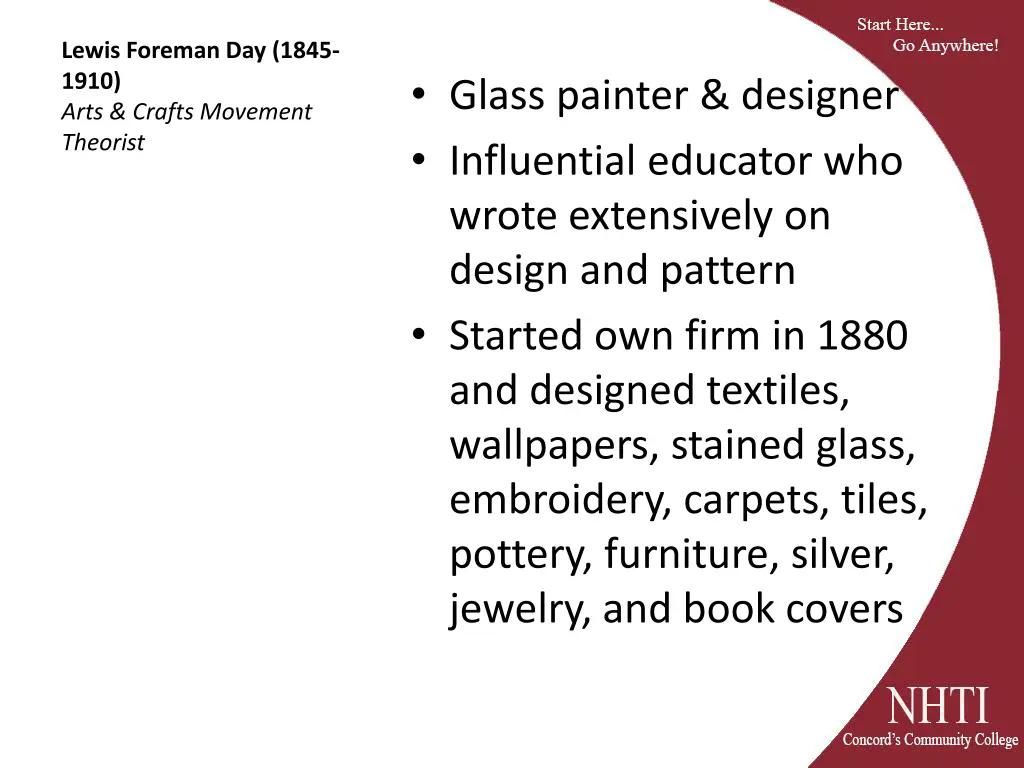 lewis foreman day 1845 1910 arts crafts movement