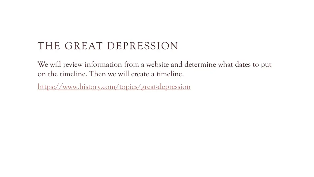 the great depression