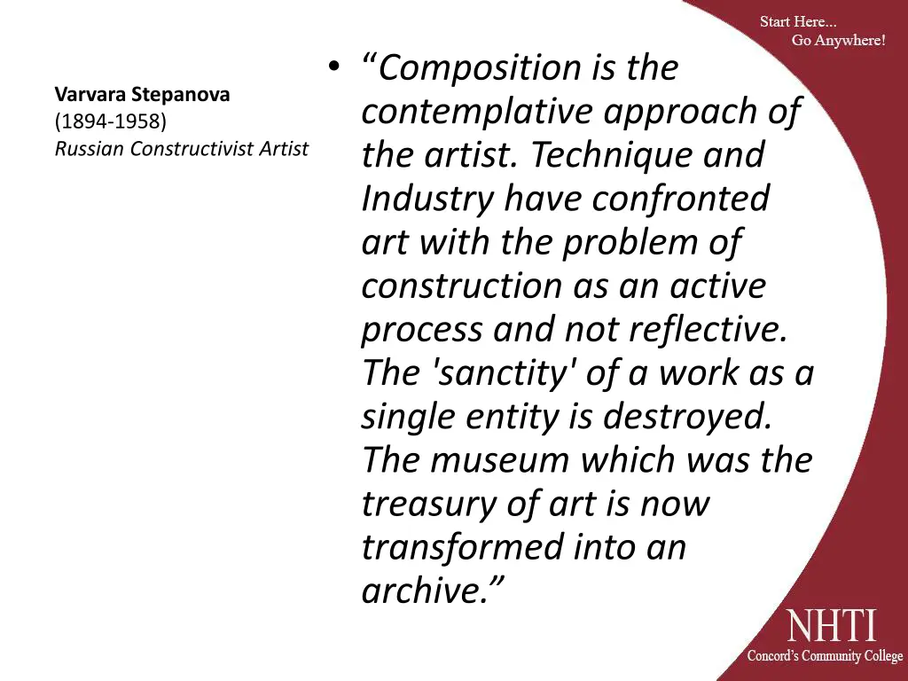 composition is the contemplative approach