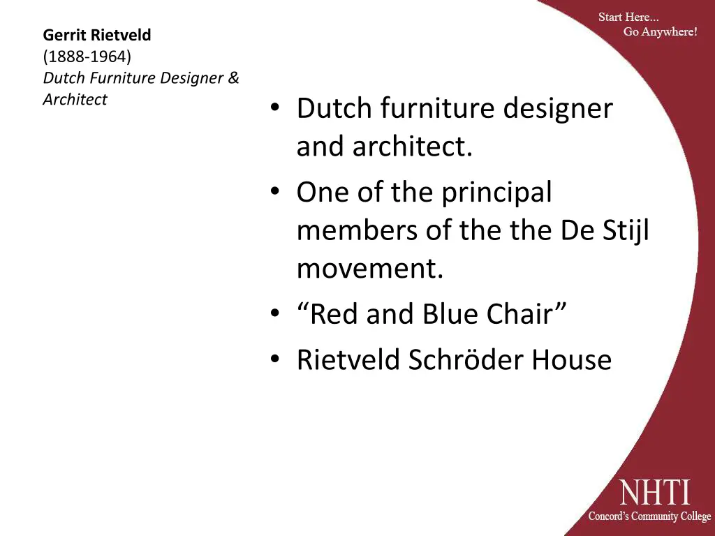 gerrit rietveld 1888 1964 dutch furniture