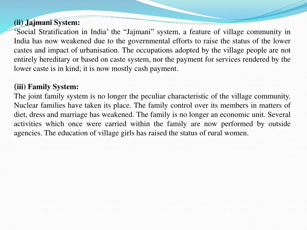 ii jajmani system social stratification in india