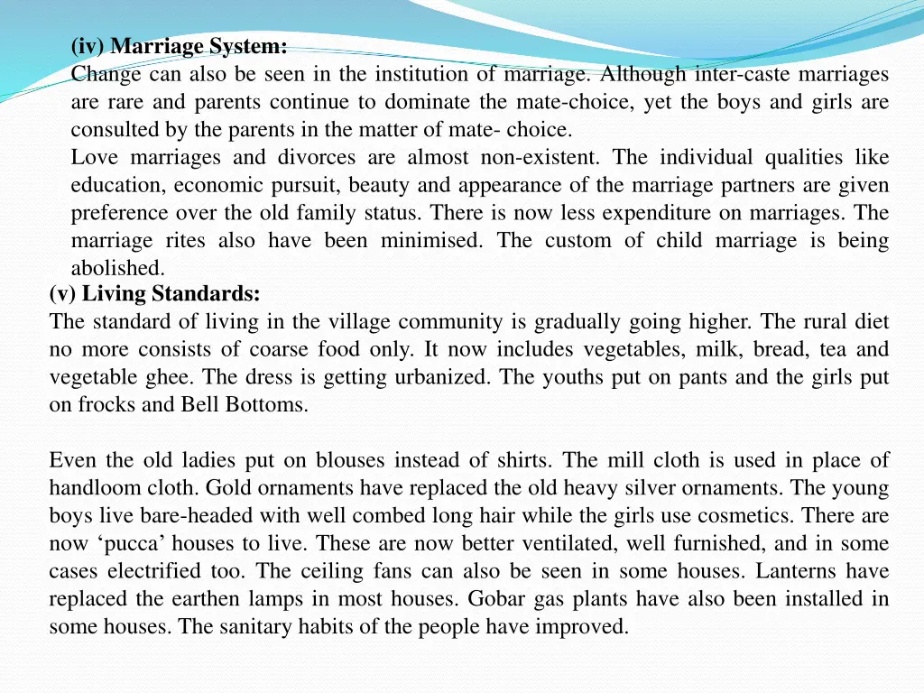 iv marriage system change can also be seen