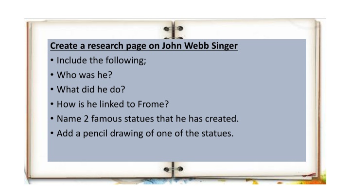 create a research page on john webb singer