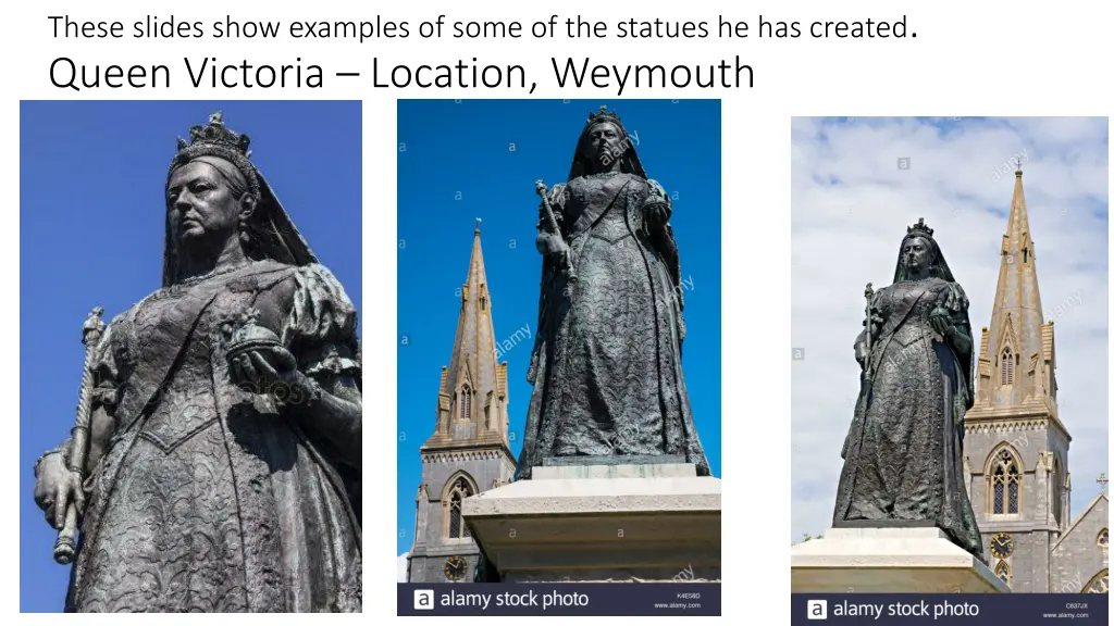 these slides show examples of some of the statues