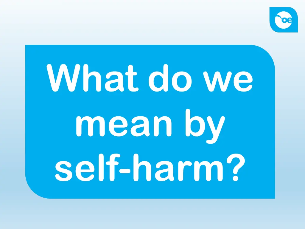 what do we mean by self harm