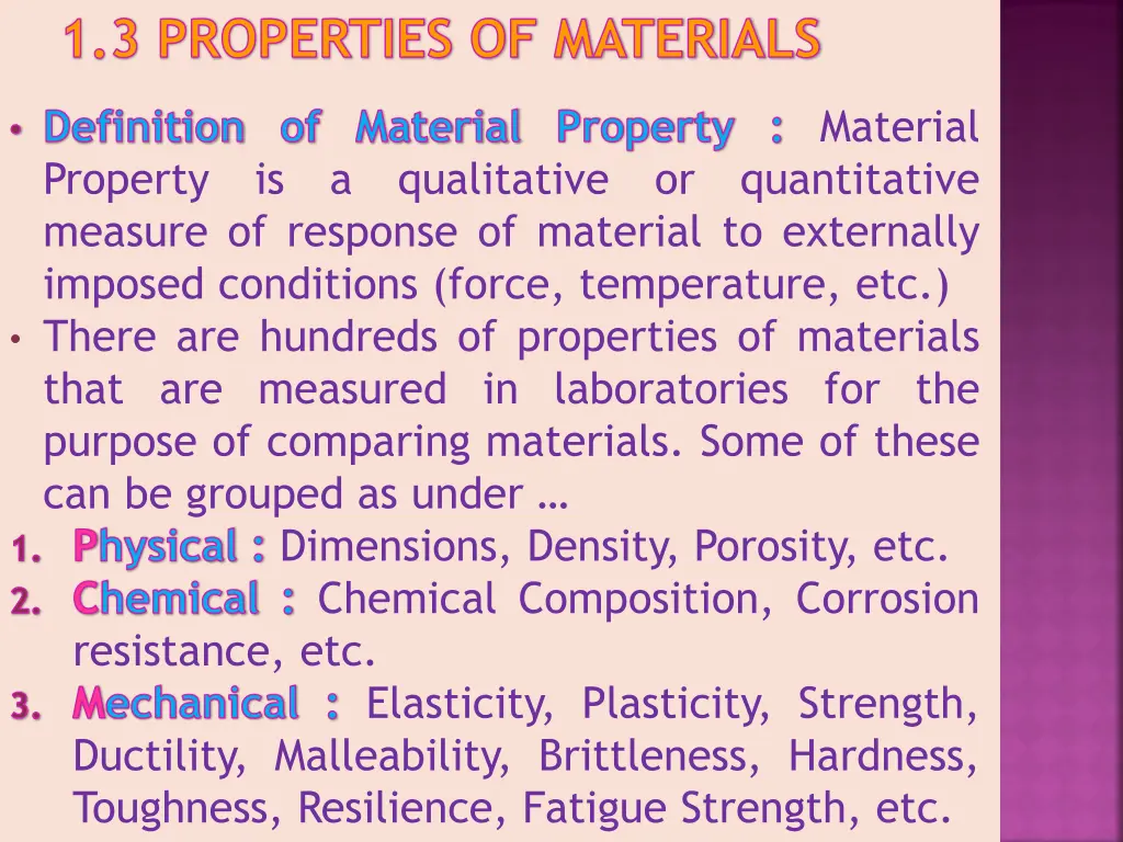 1 3 properties of materials