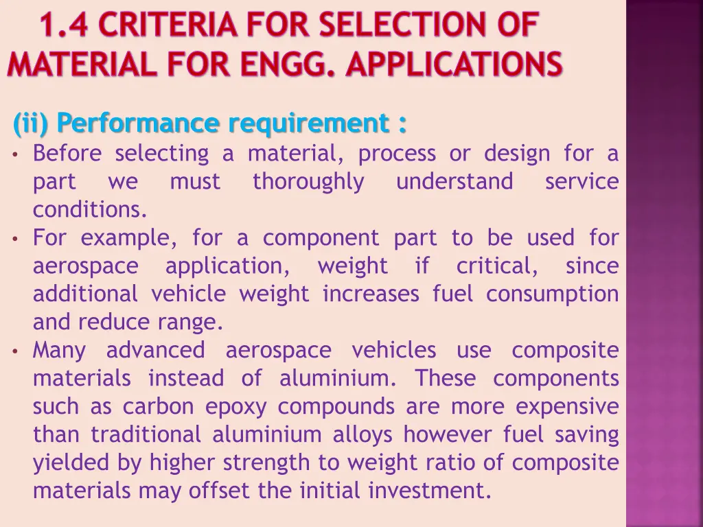 1 4 criteria for selection of material for engg 2