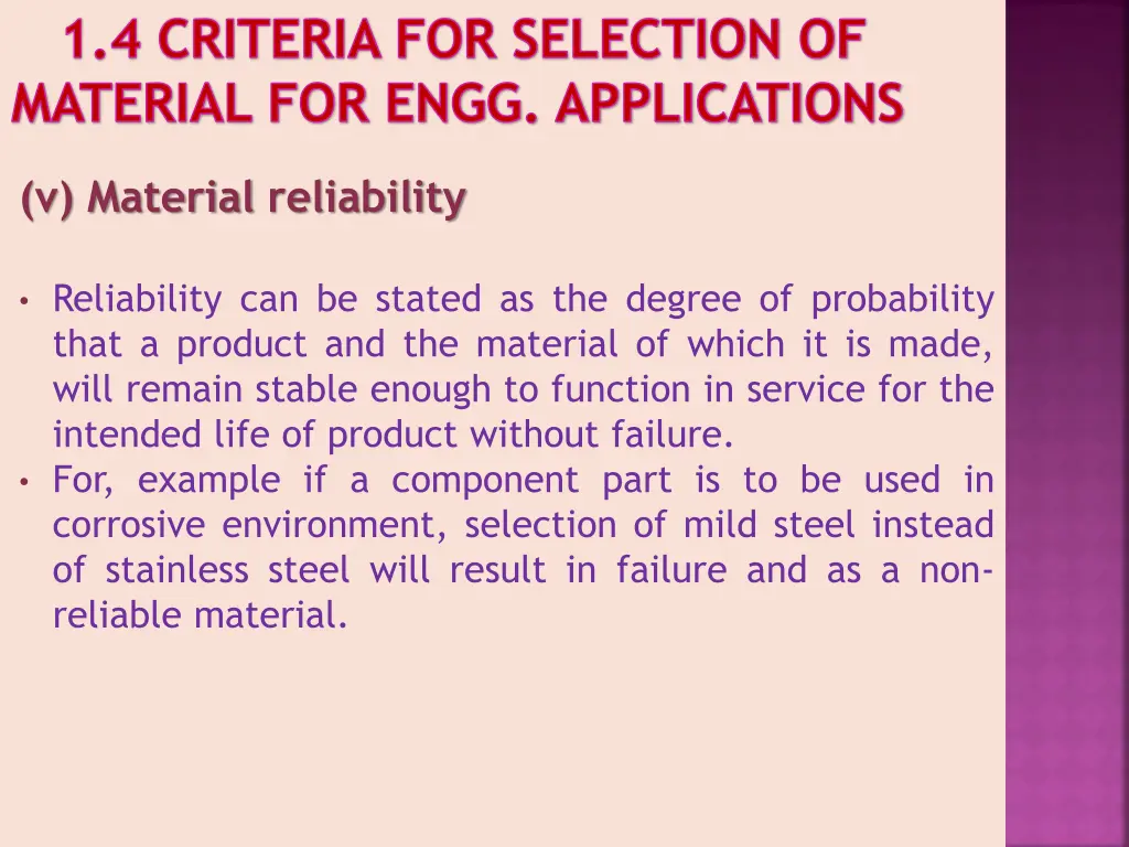 1 4 criteria for selection of material for engg 5