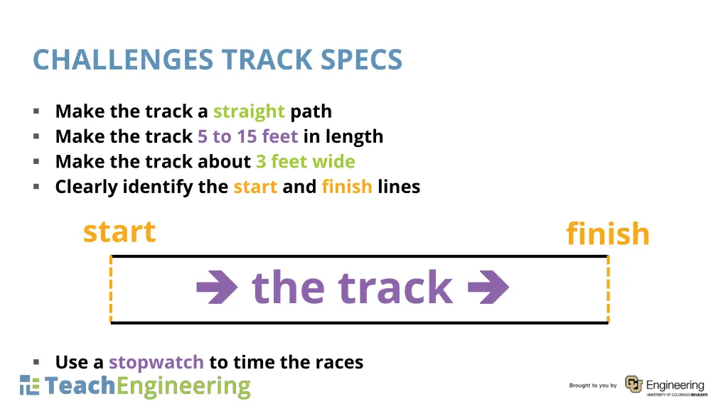 challenges track specs