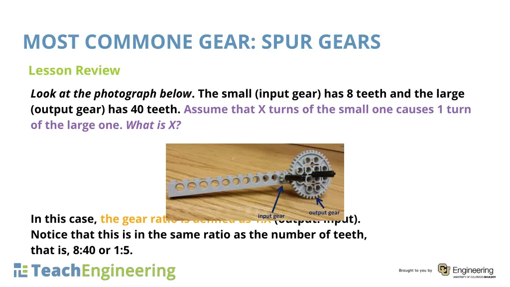 most commone gear spur gears