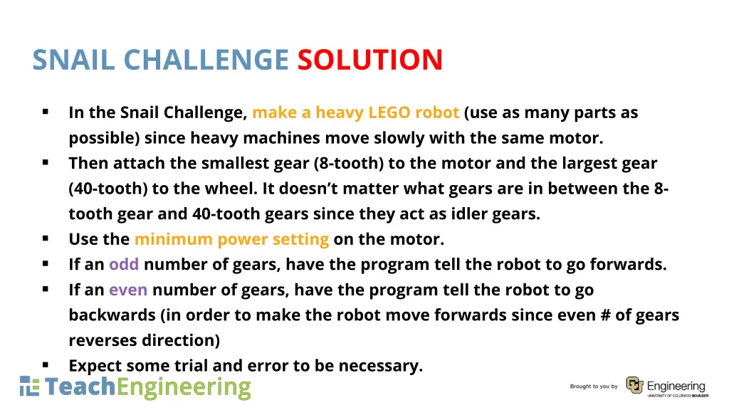 snail challenge solution