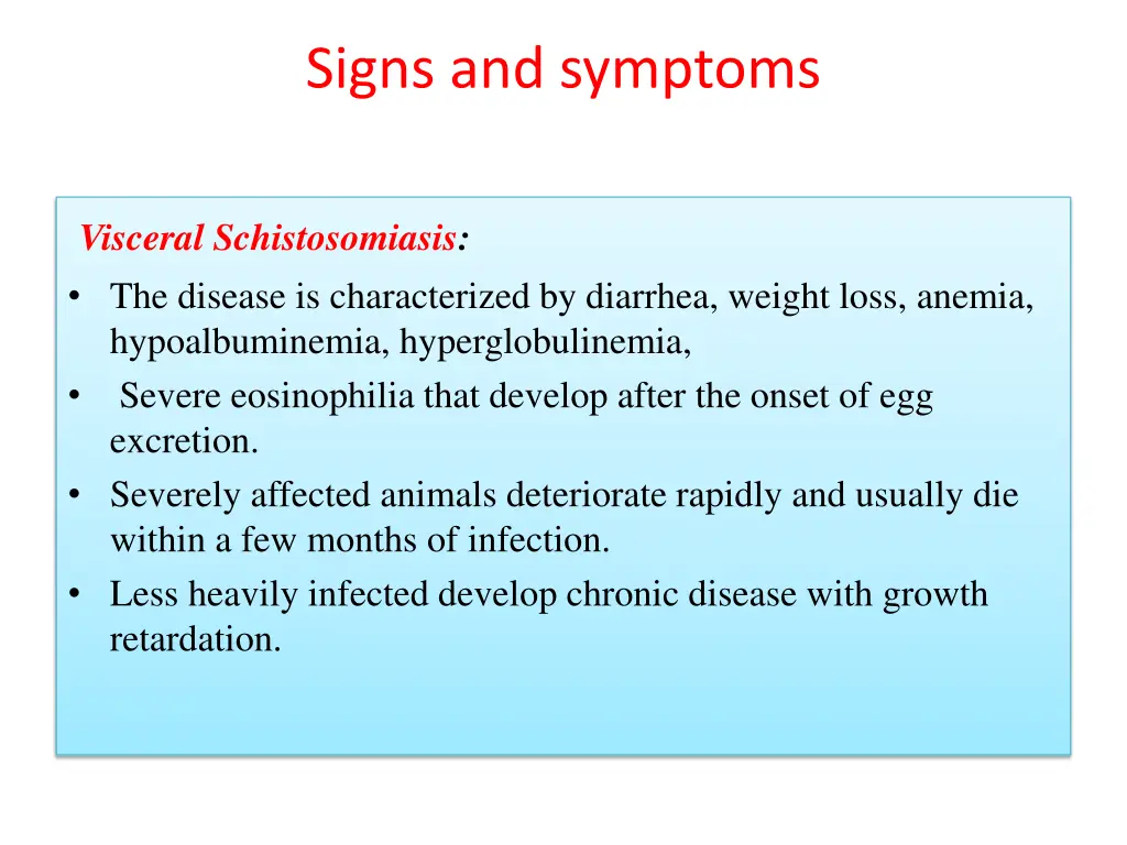 signs and symptoms