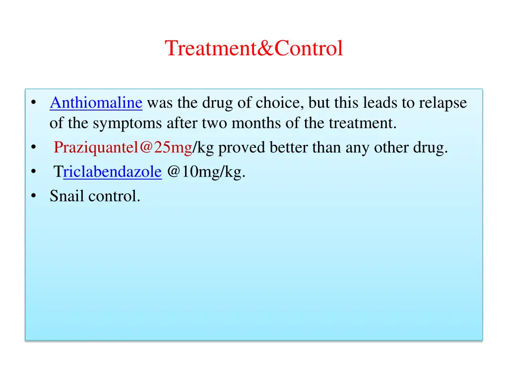 treatment control