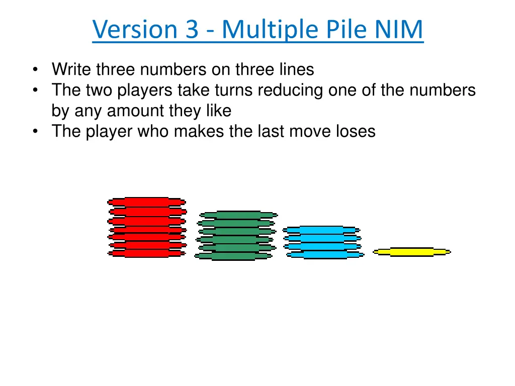 version 3 multiple pile nim