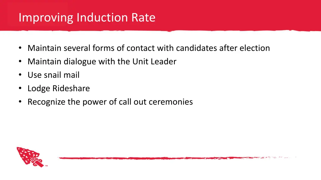 improving induction rate