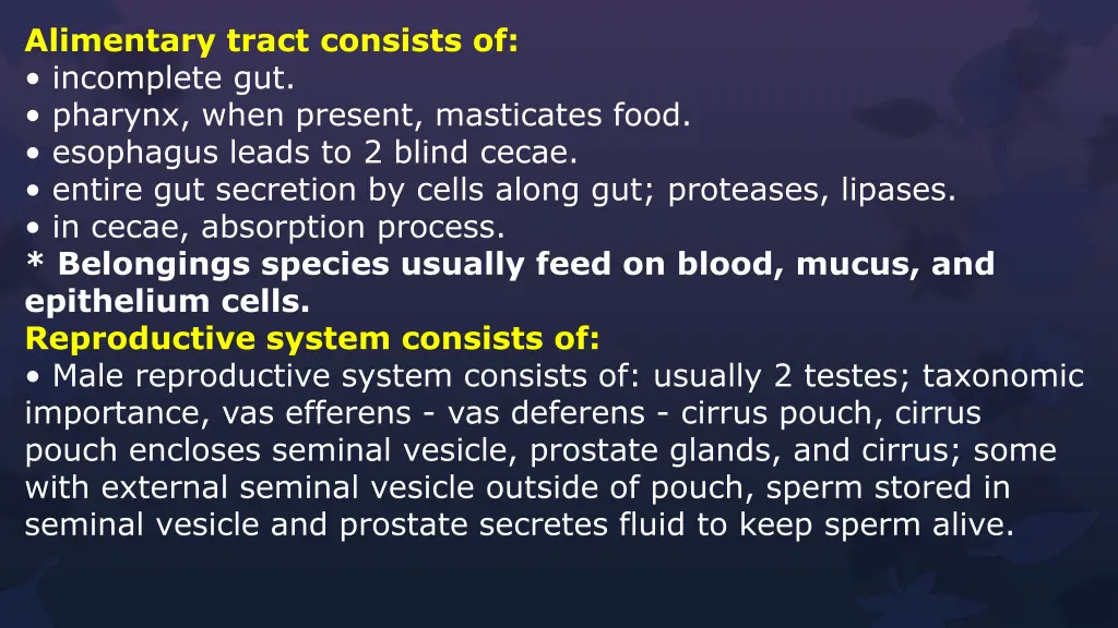 alimentary tract consists of incomplete