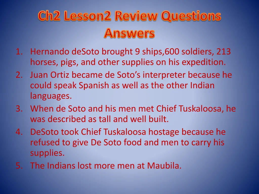 ch2 lesson2 review questions answers