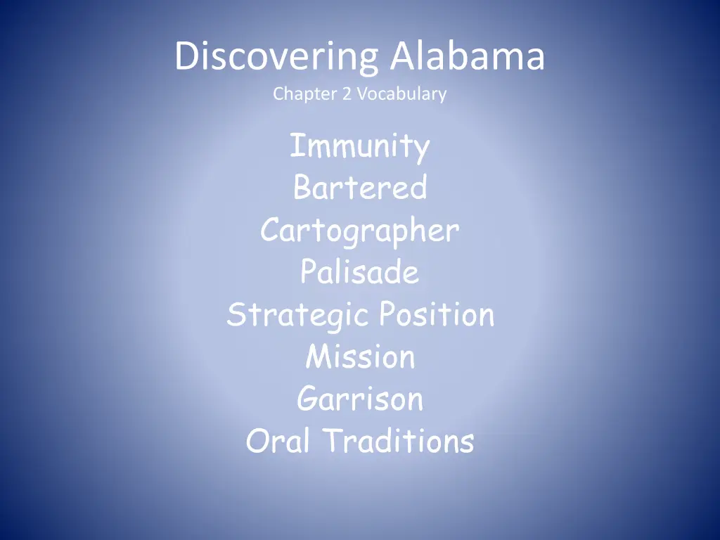 discovering alabama chapter 2 vocabulary immunity