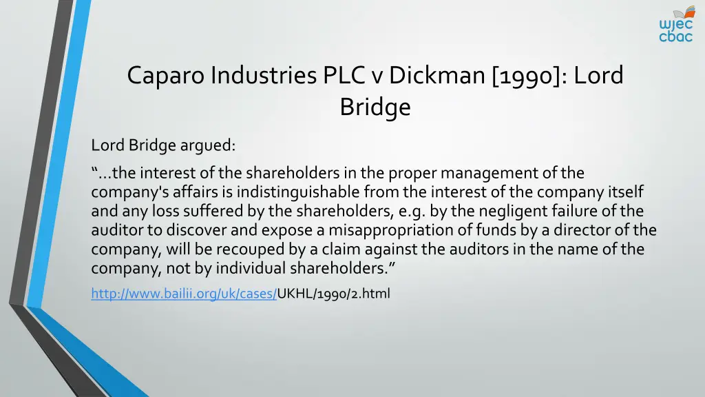 caparo industries plc v dickman 1990 lord bridge