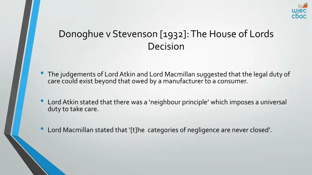 donoghue v stevenson 1932 the house of lords 1