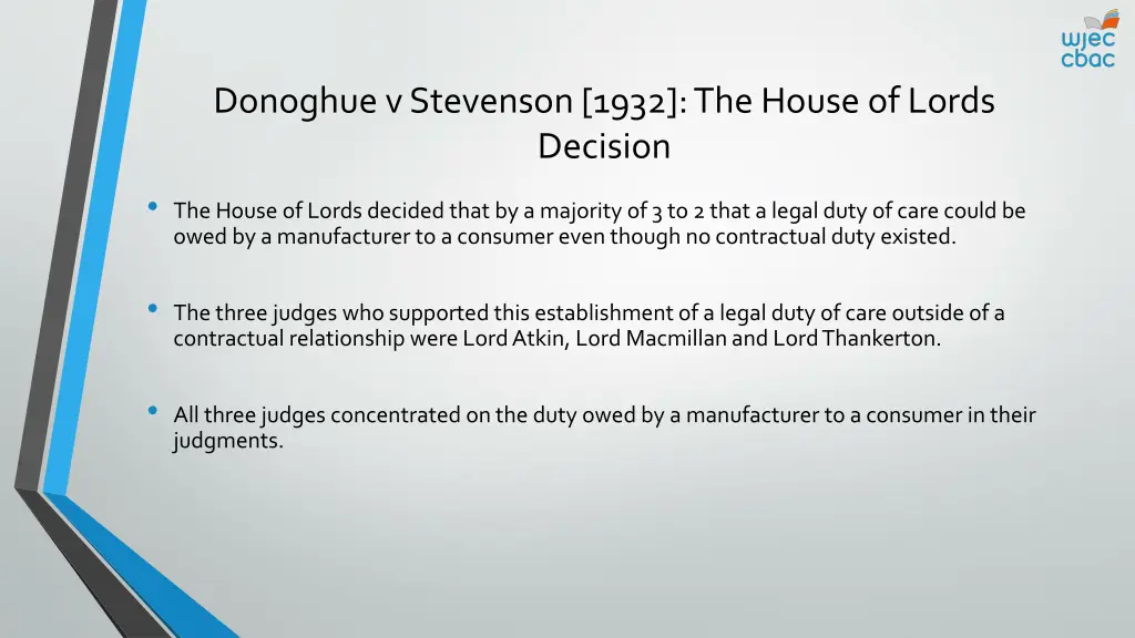 donoghue v stevenson 1932 the house of lords