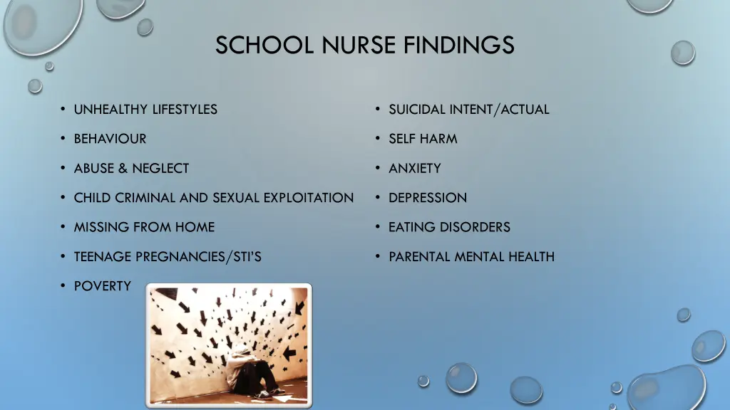 school nurse findings