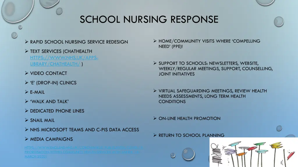 school nursing response