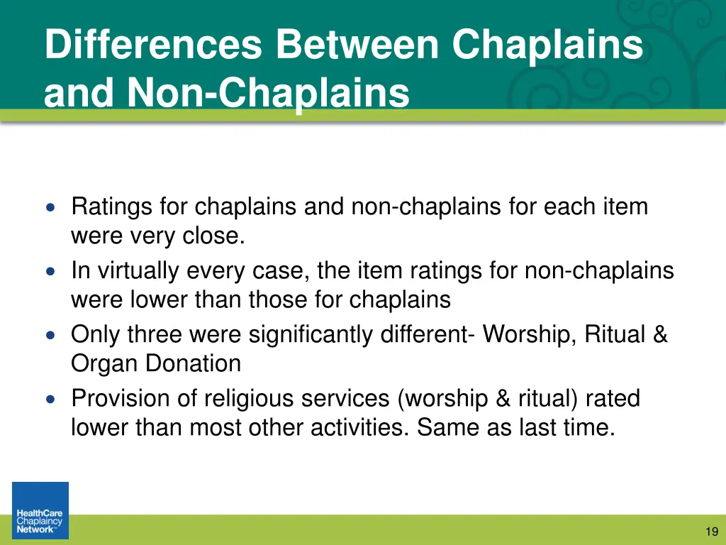 differences between chaplains and non chaplains