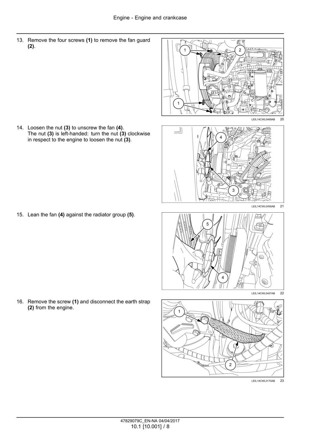 engine engine and crankcase 5