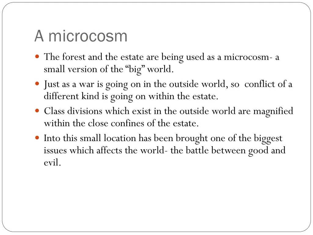 a microcosm