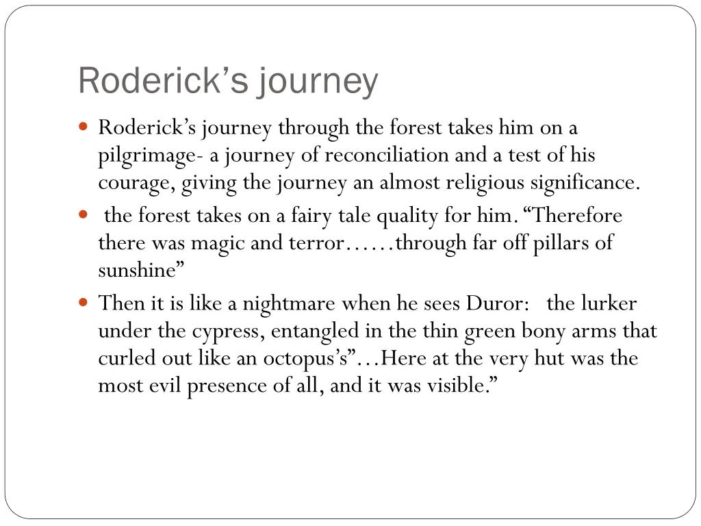 roderick s journey