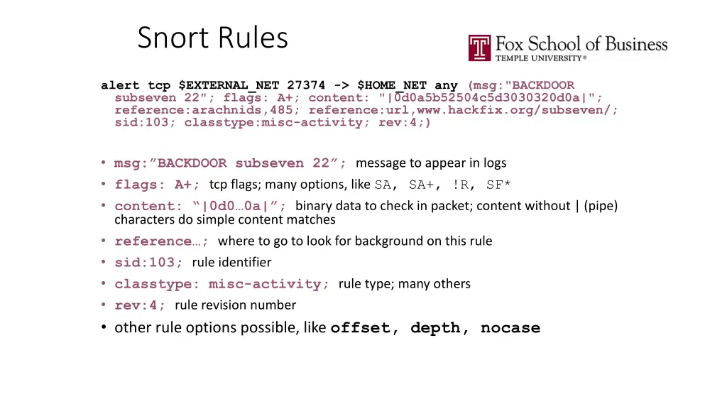 snort rules 1