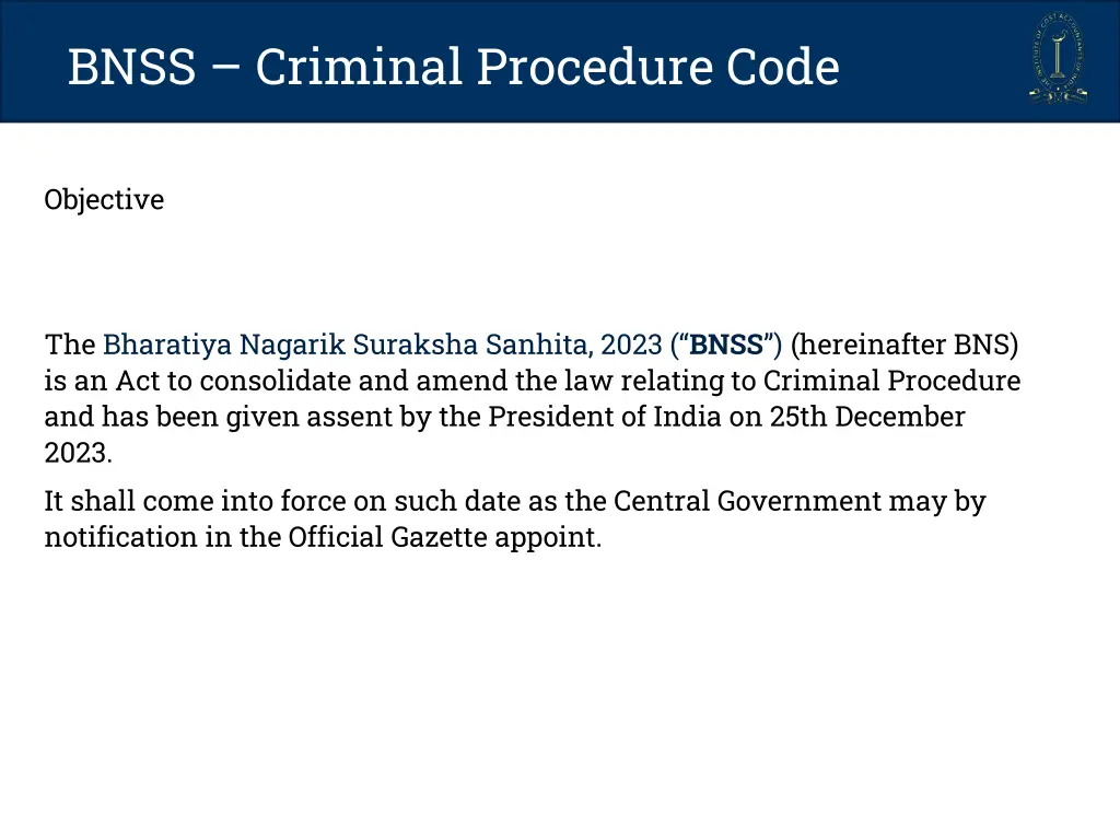 bnss criminal procedure code