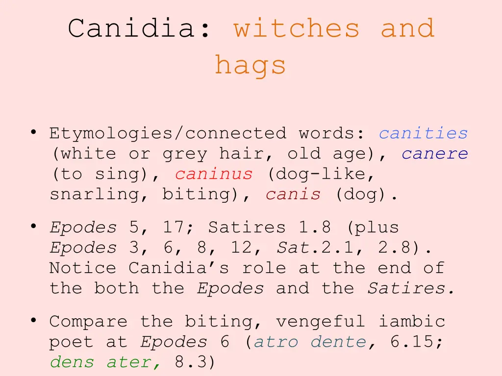 canidia witches and hags