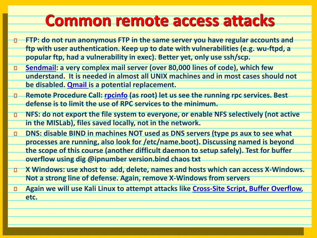 common remote access attacks