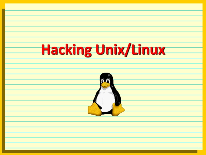 hacking unix linux