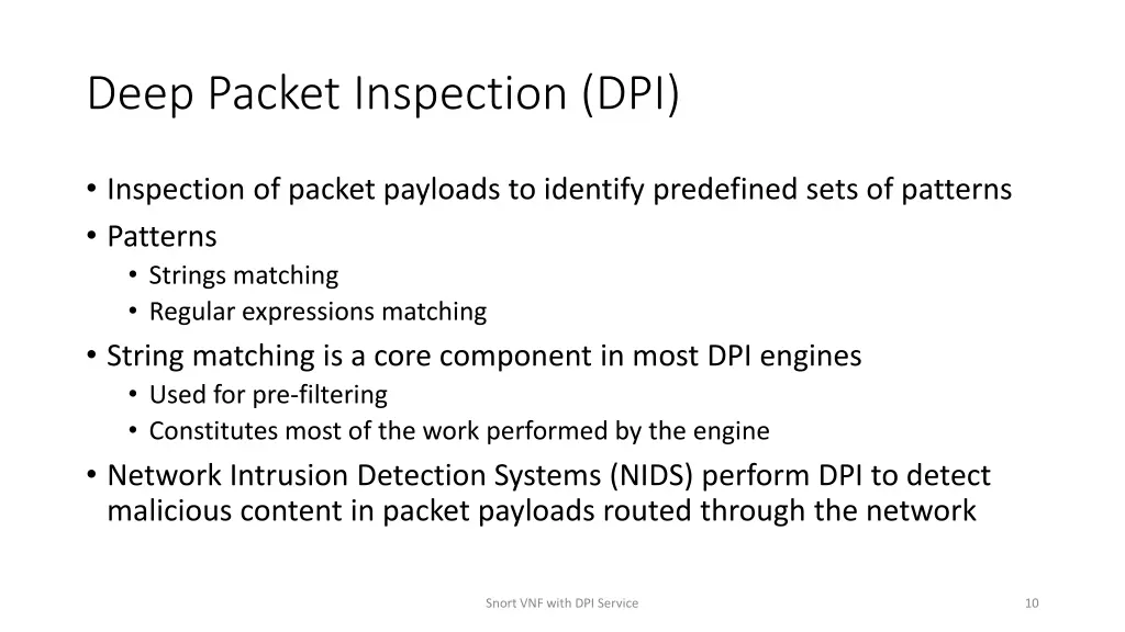 deep packet inspection dpi