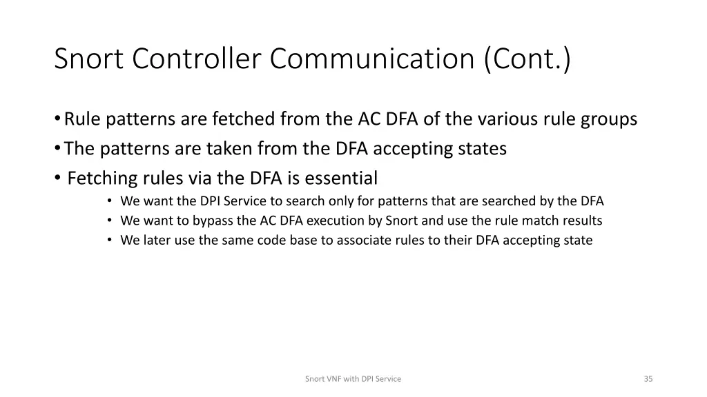 snort controller communication cont 1