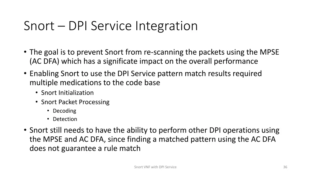 snort dpi service integration