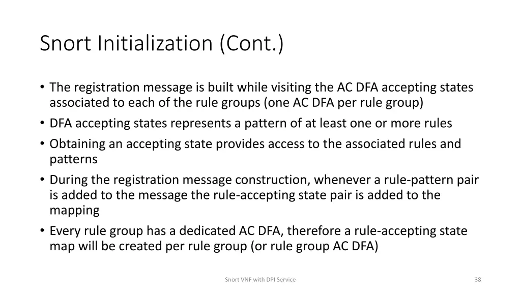 snort initialization cont