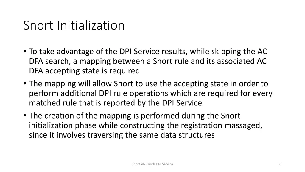 snort initialization