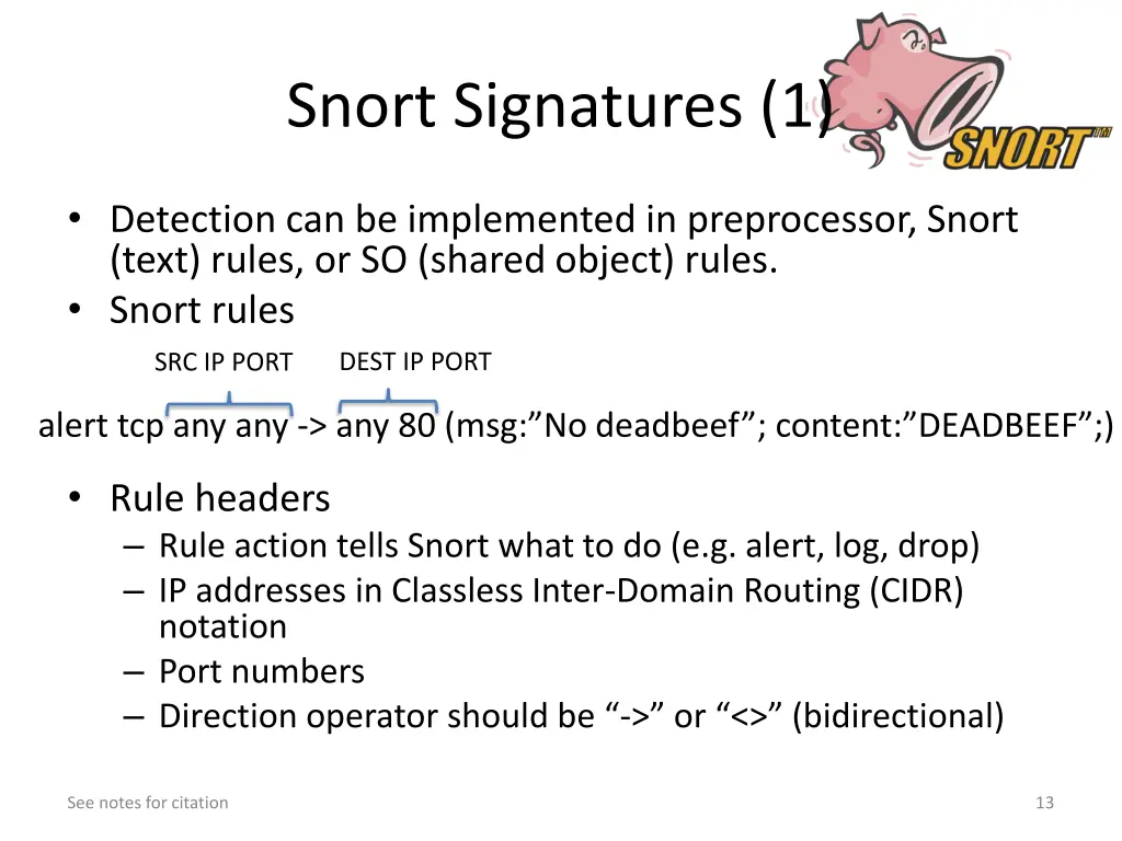 snort signatures 1