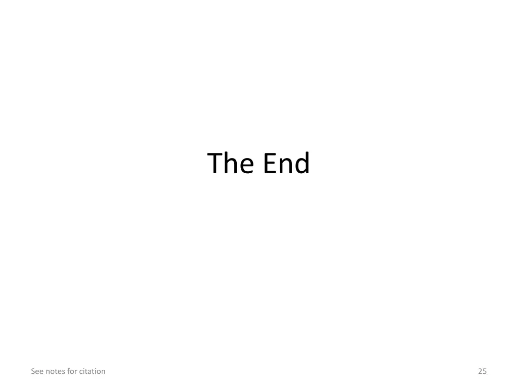 the end