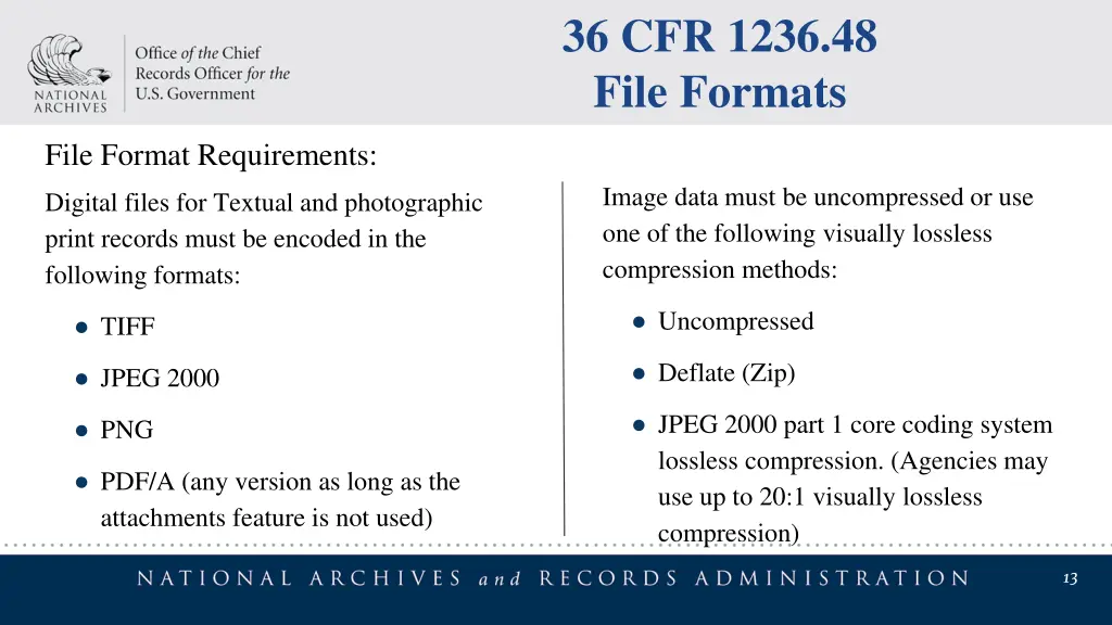 36 cfr 1236 48 file formats