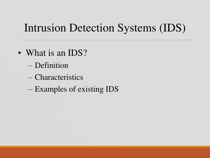 intrusion detection systems ids