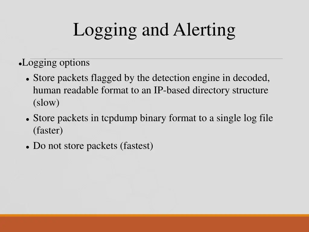 logging and alerting