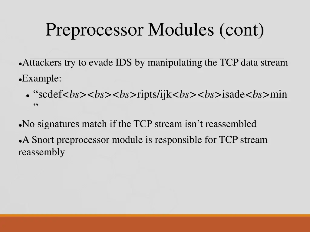 preprocessor modules cont 1