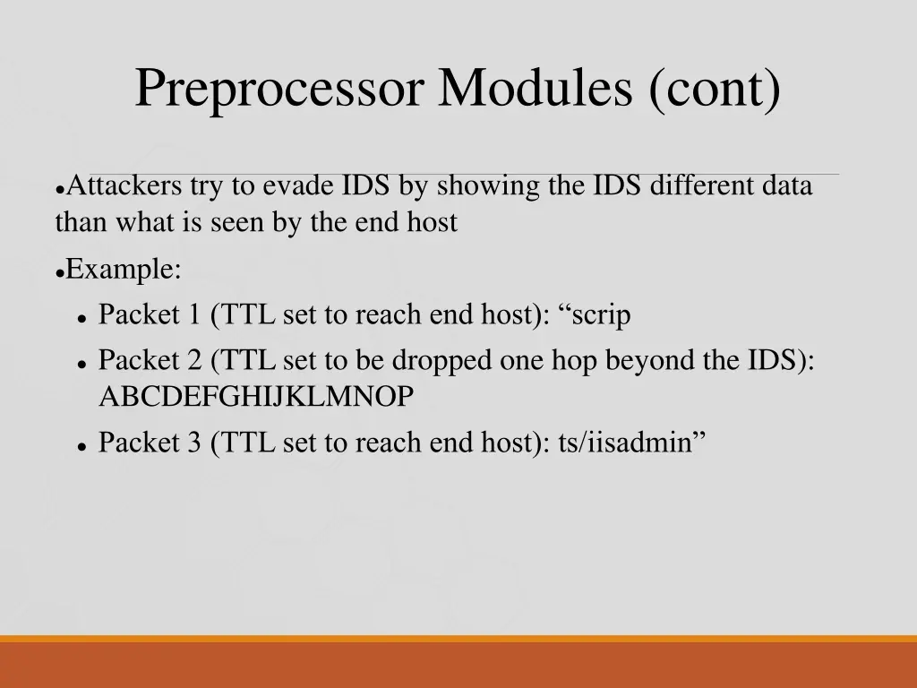 preprocessor modules cont 2