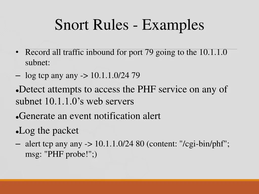 snort rules examples