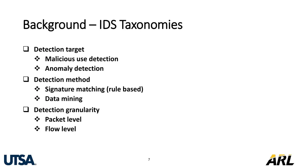 background background ids taxonomies